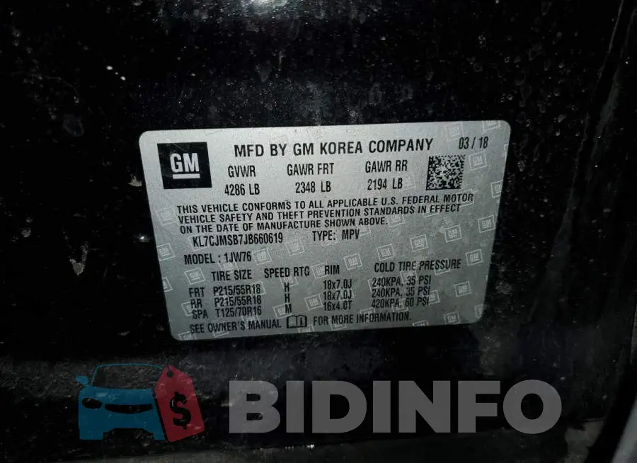 KL7CJMSB7JB660619 Photo# 14