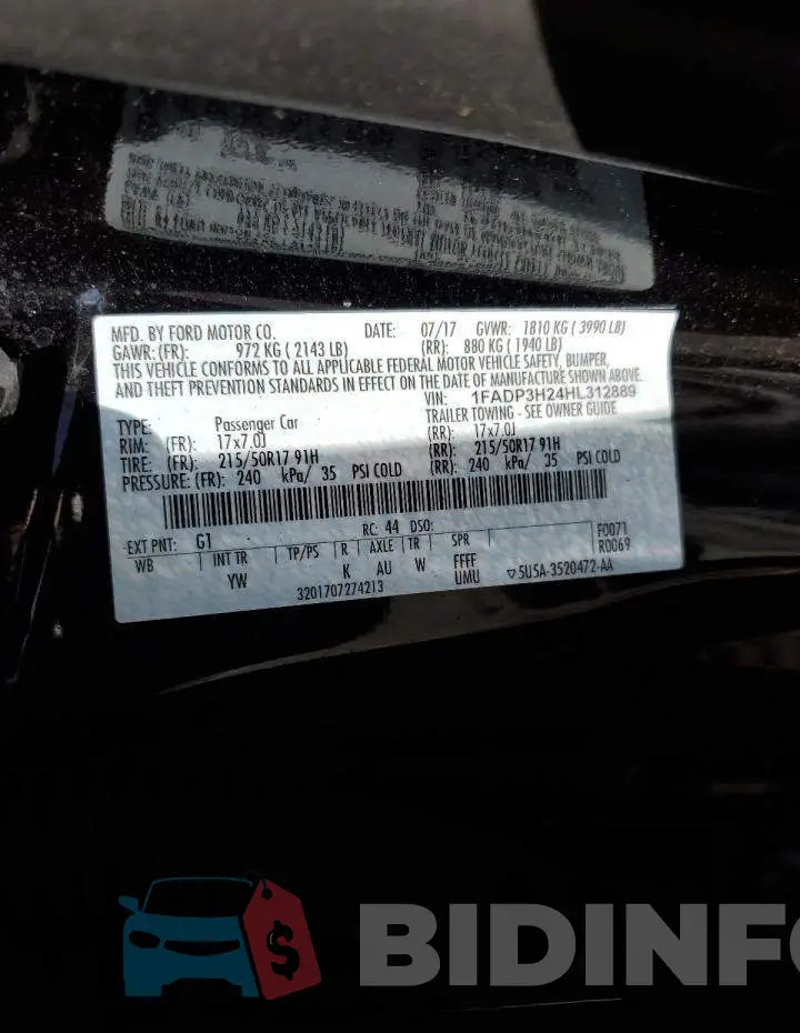 1FADP3H24HL312889 Photo# 12