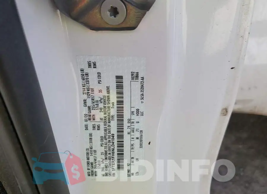 1FTER1FH6NLD41049 Photo# 12