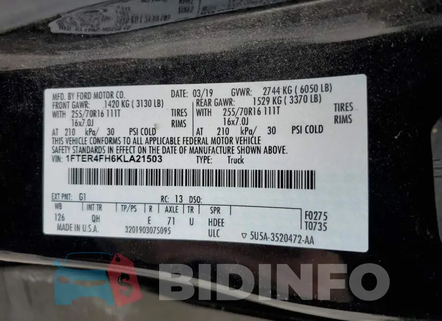 1FTER4FH6KLA21503 Photo# 12