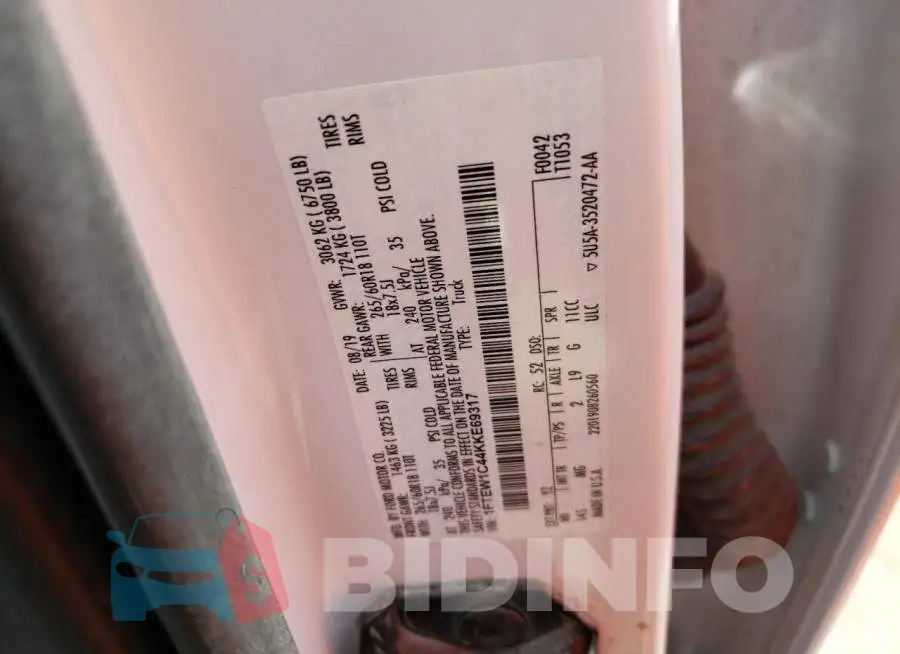 1FTEW1C44KKE69317 Photo# 12