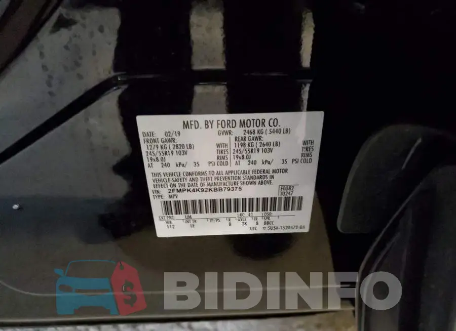 2FMPK4K92KBB79375 Photo# 12