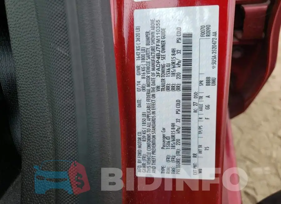 3FADP4BJ7FM110355 Photo# 12