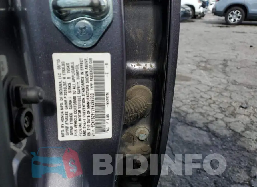 19XFB2F77FE288703 Photo# 12