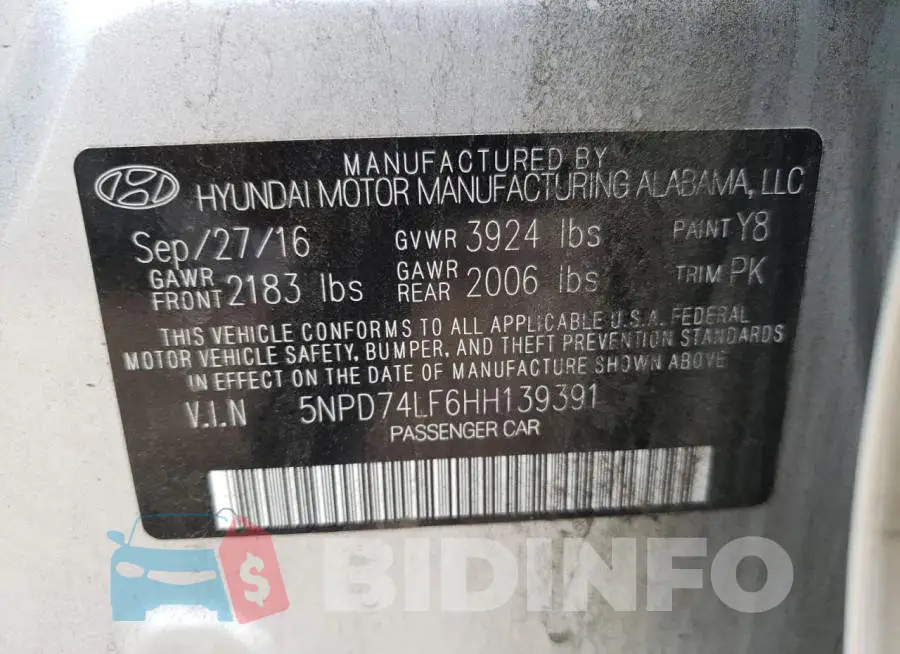 5NPD74LF6HH139391 Photo# 10