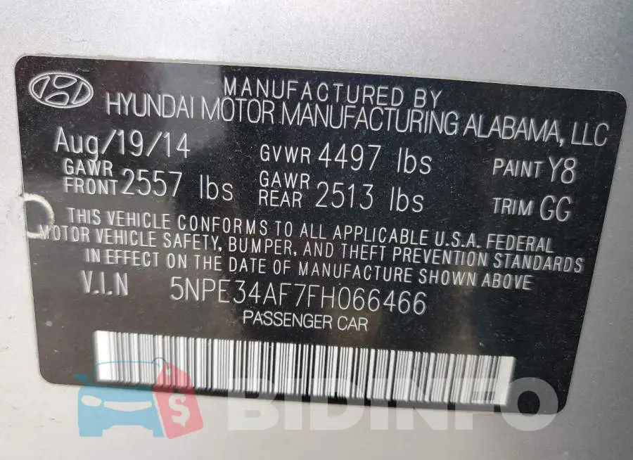 5NPE34AF7FH066466 Photo# 12