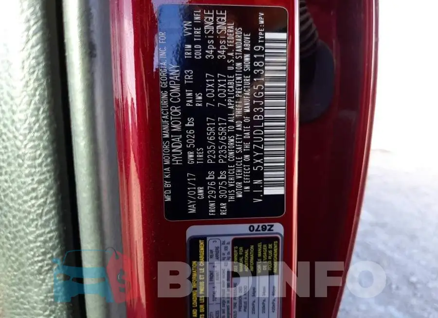 5XYZUDLB3JG513819 Photo# 12
