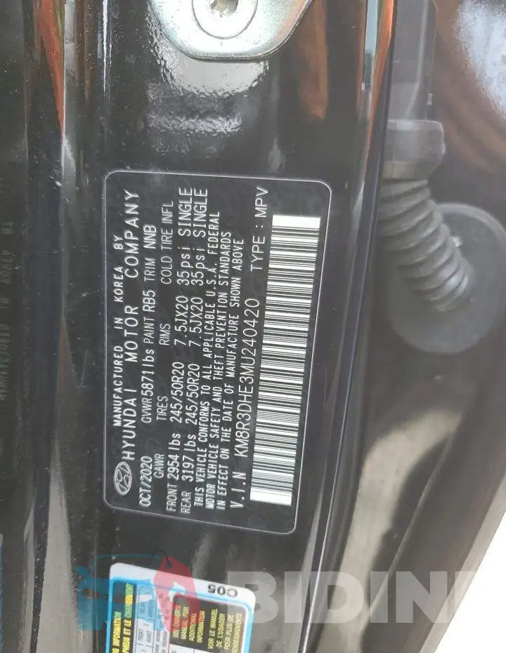 KM8R3DHE3MU240420 Photo# 12