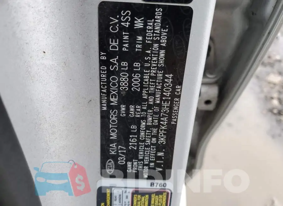 3KPFK4A73HE140344 Photo# 12