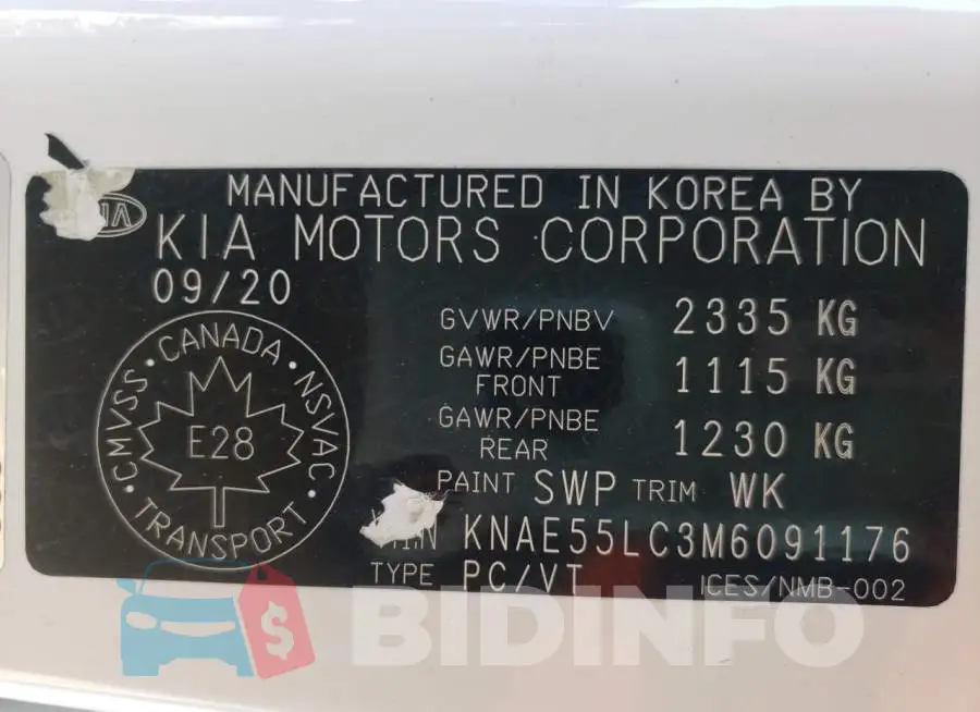 KNAE55LC3M6091176 Photo# 10