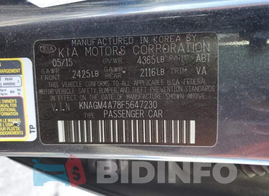 KNAGM4A78F5647230 Photo# 12