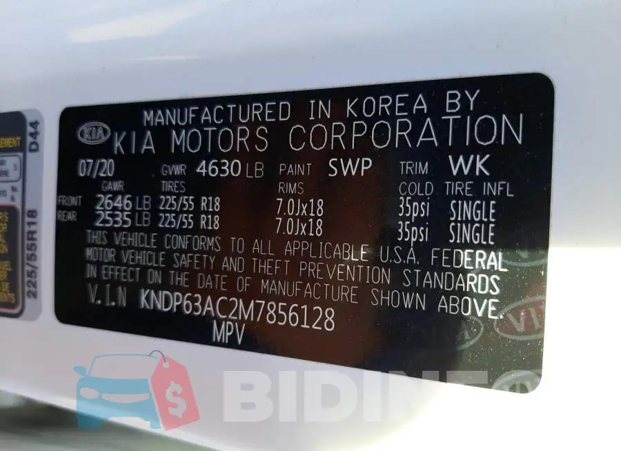 KNDP63AC2M7856128 Photo# 13