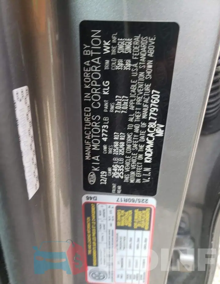 KNDPMCAC8L7797607 Photo# 13