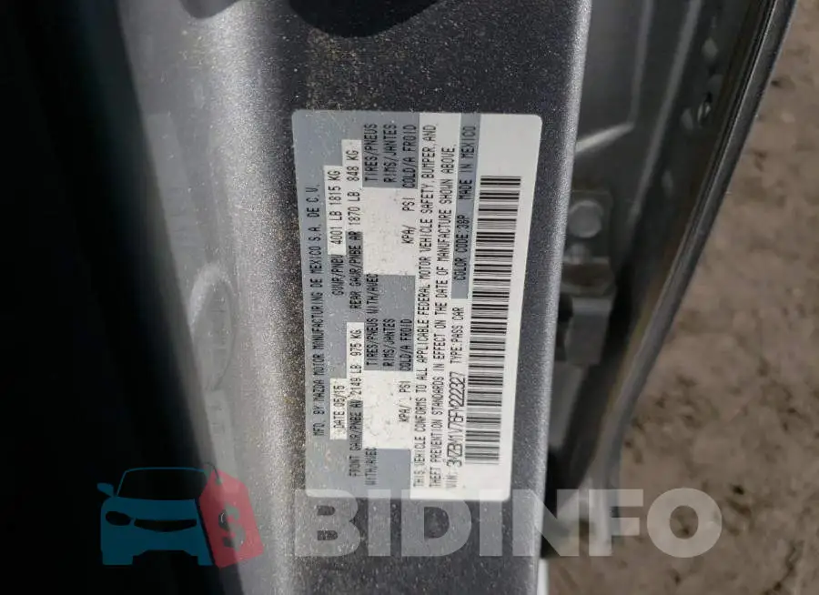 3MZBM1V76FM222327 Photo# 12