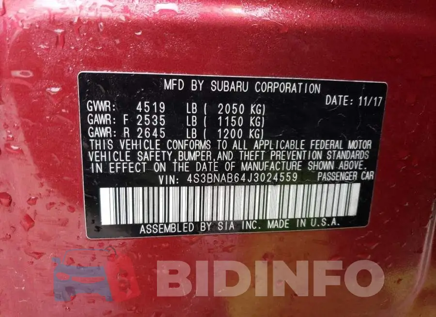4S3BNAB64J3024559 Photo# 13