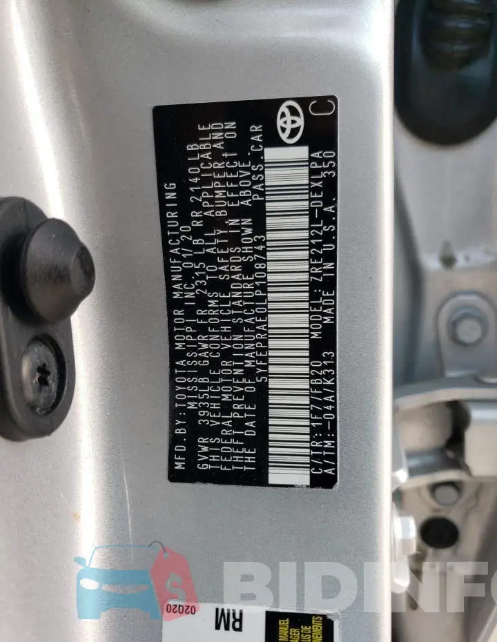 5YFEPRAE0LP108743 Photo# 13