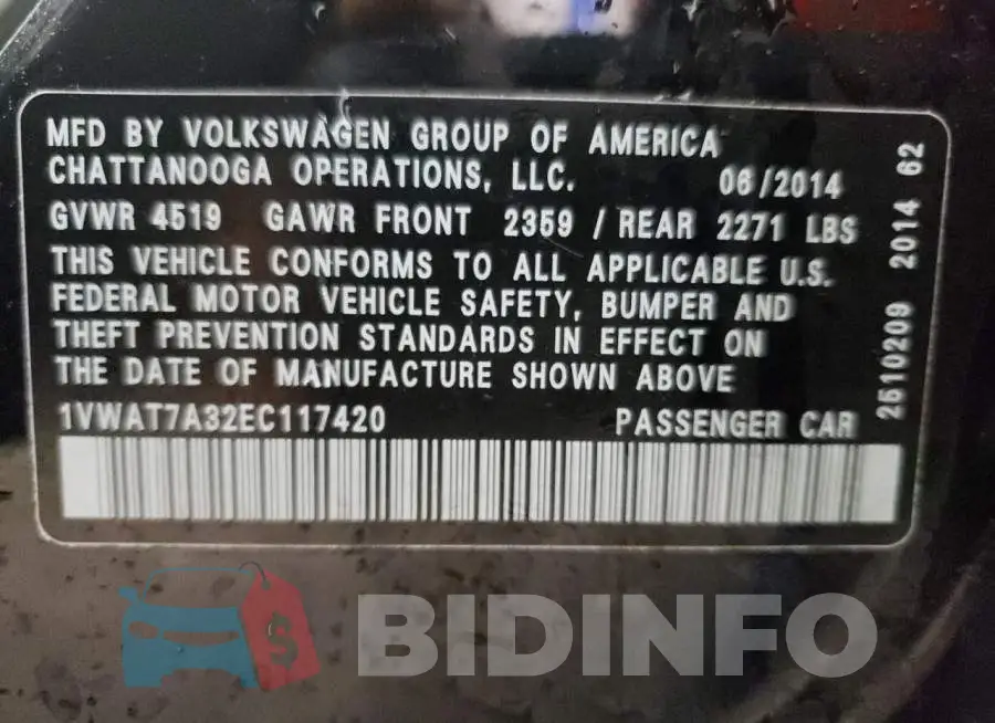 1VWAT7A32EC117420 Photo# 12