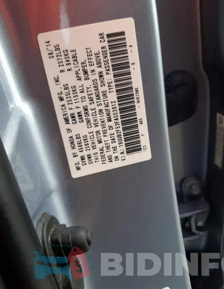 19UUB2F53FA003912 Photo# 12