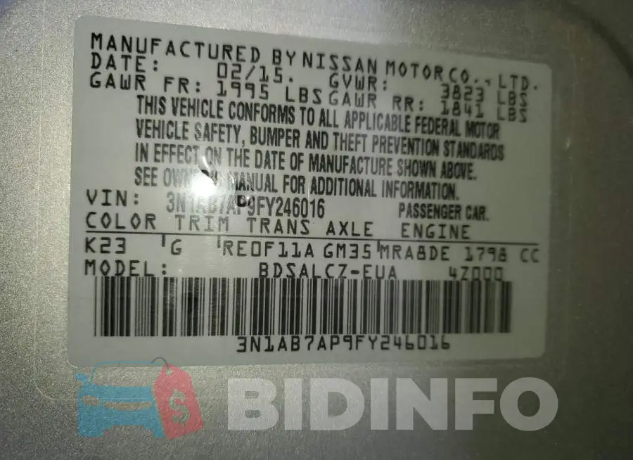 3N1AB7AP9FY246016 Photo# 12
