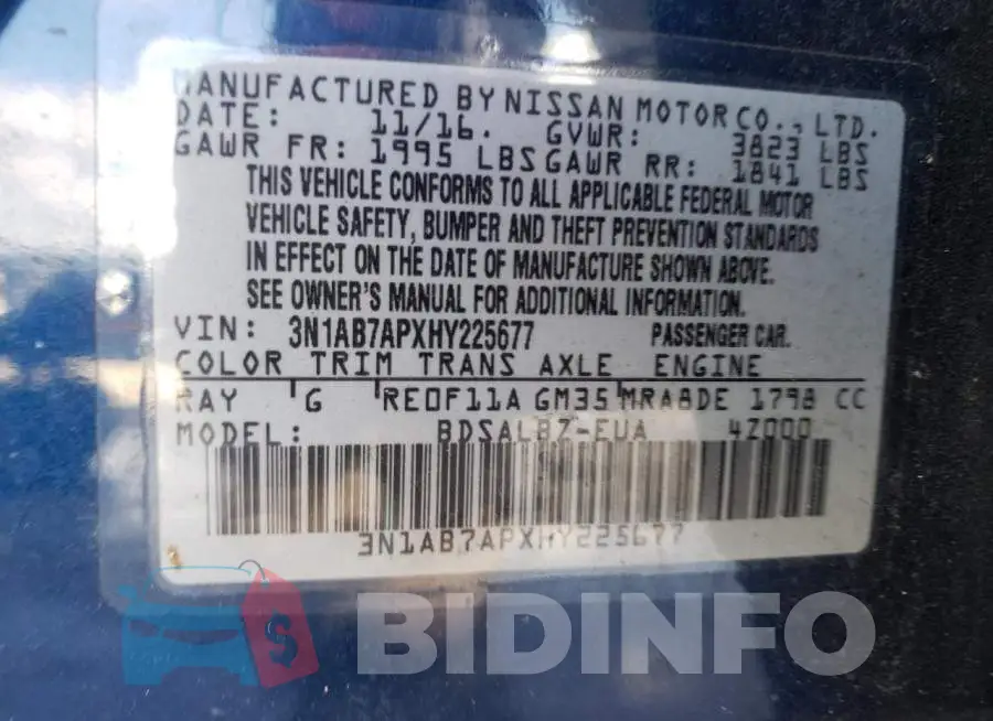 3N1AB7APXHY225677 Photo# 12
