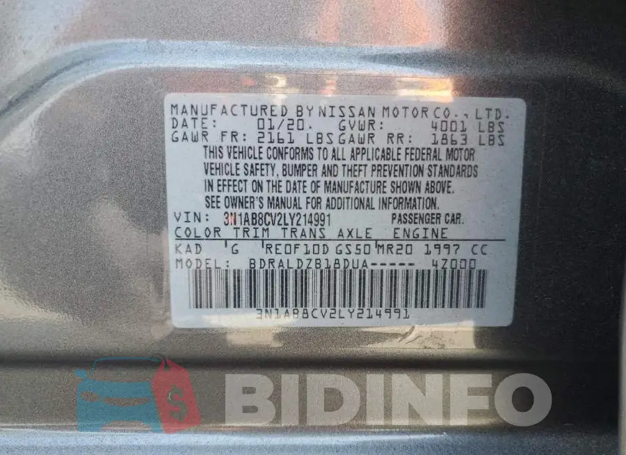 3N1AB8CV2LY214991 Photo# 12