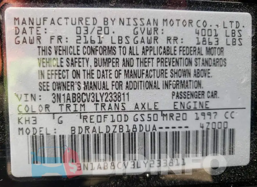 3N1AB8CV3LY233811 Photo# 12