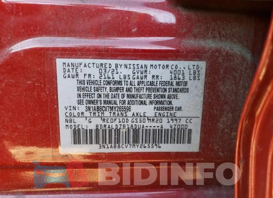 3N1AB8CV7MY265596 Photo# 12
