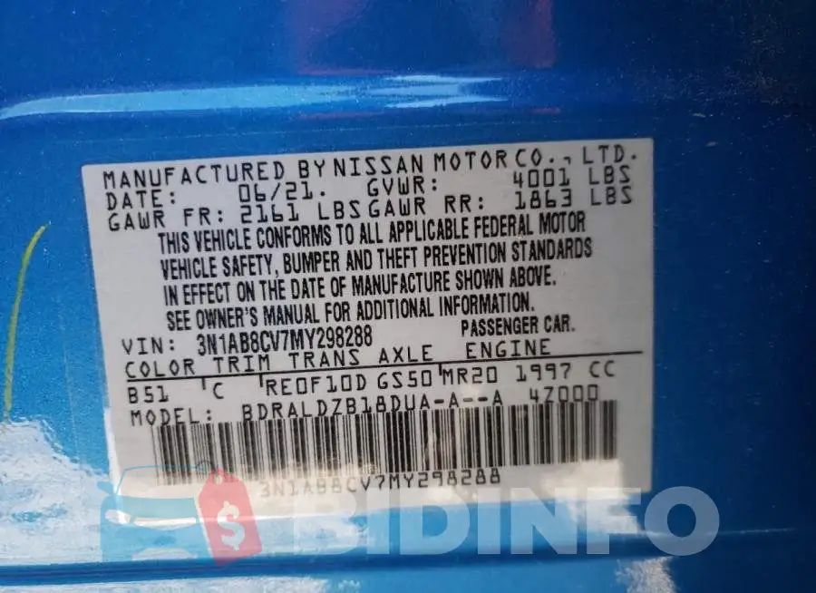 3N1AB8CV7MY298288 Photo# 12