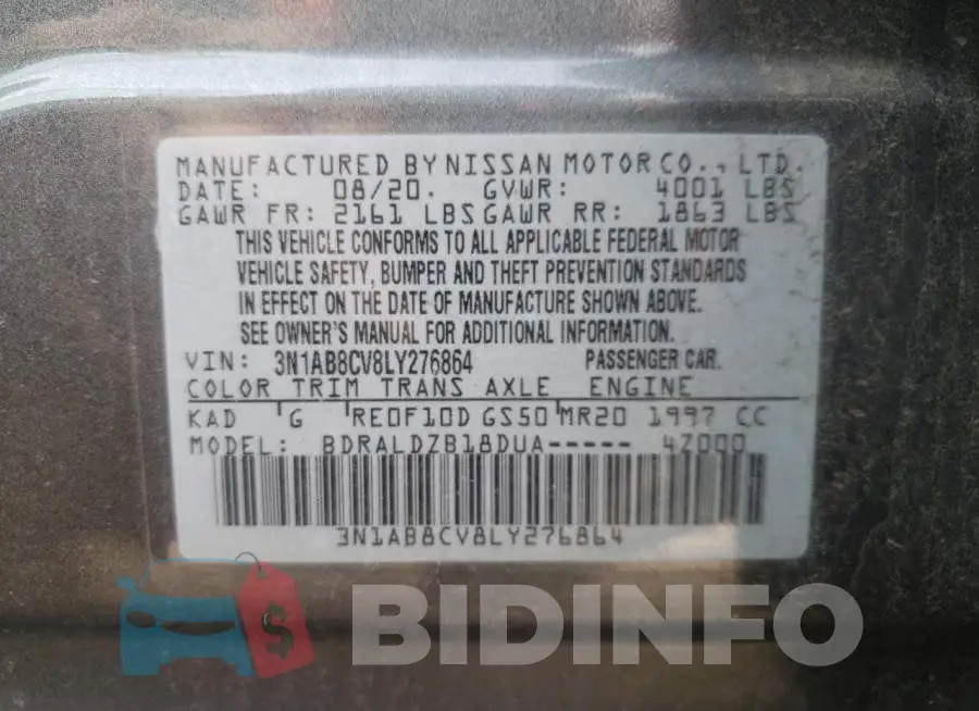 3N1AB8CV8LY276864 Photo# 12