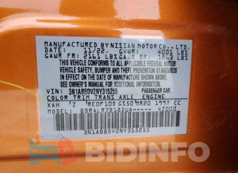 3N1AB8DV2NY315255 Photo# 12