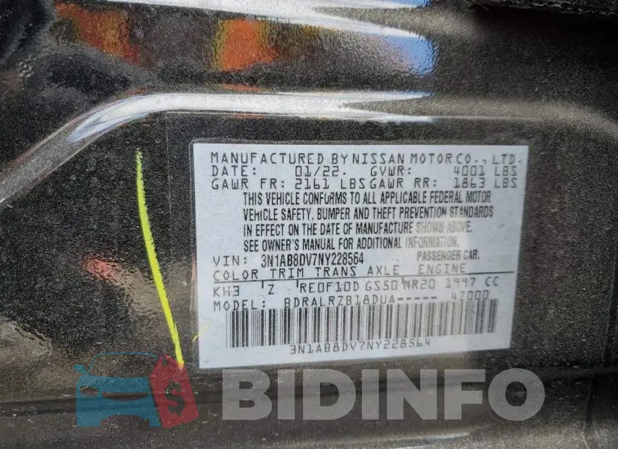 3N1AB8DV7NY228564 Photo# 12