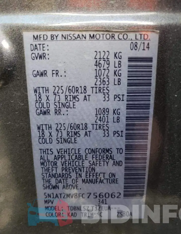 5N1AT2MV8FC756062 Photo# 12