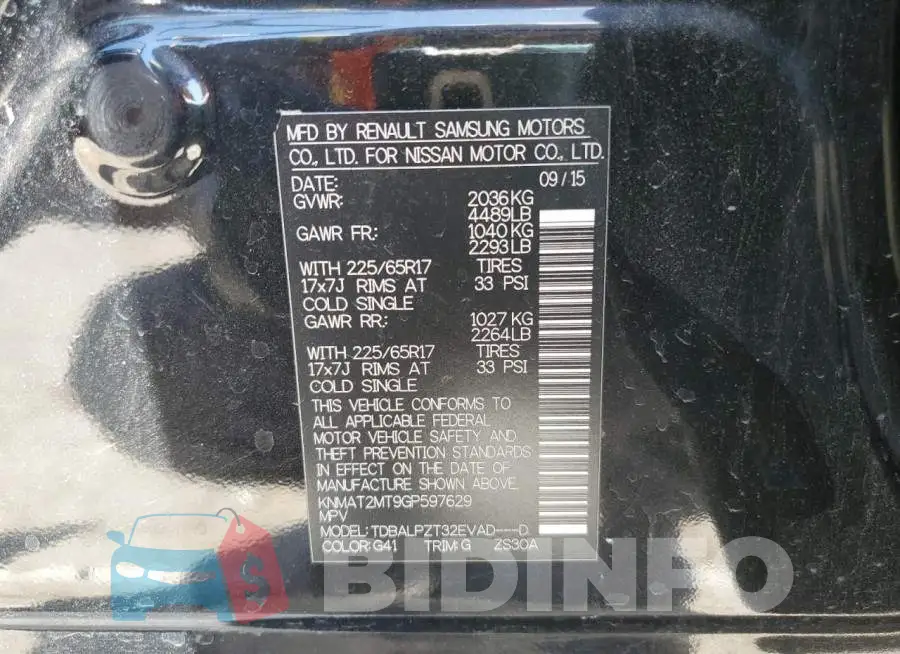 KNMAT2MT9GP597629 Photo# 12