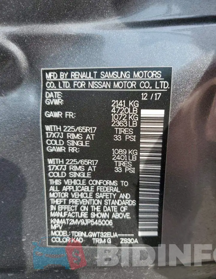 KNMAT2MV9JP545006 Photo# 12