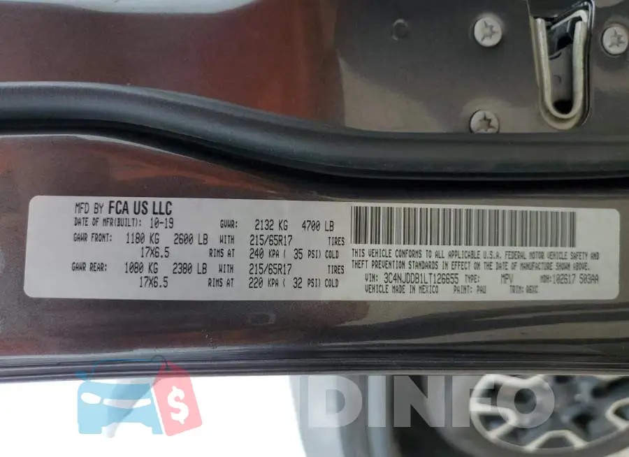 3C4NJDDB1LT126655 Photo# 13