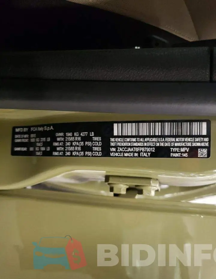 ZACCJAAT6FPB79012 Photo# 13