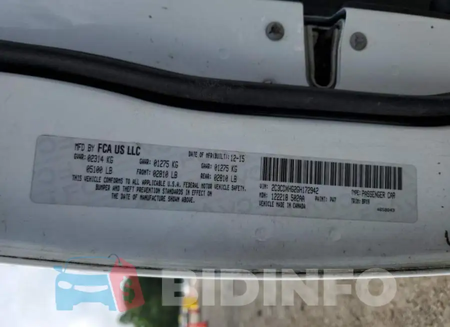 2C3CDXHG2GH172942 Photo# 13