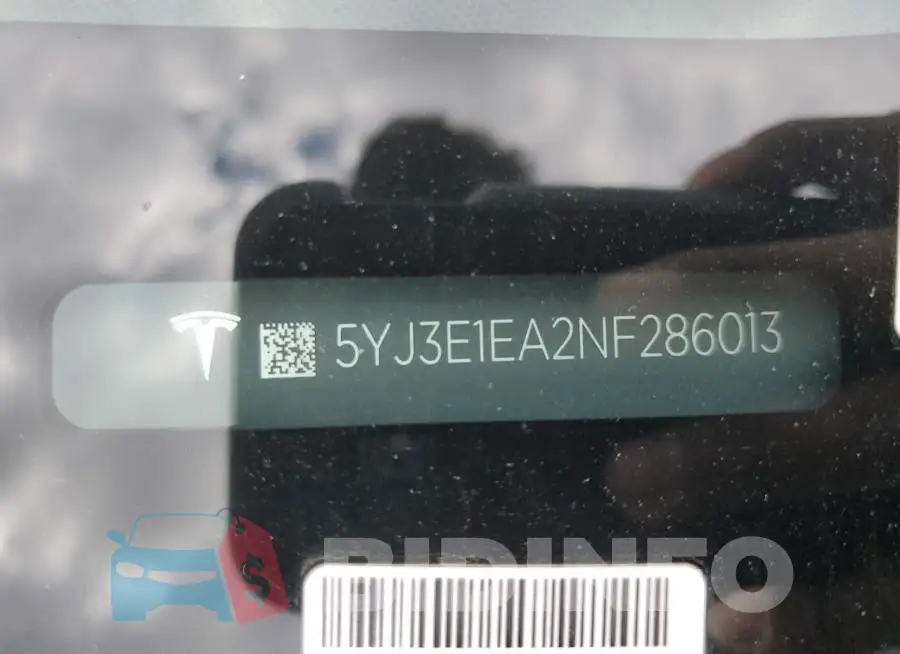 5YJ3E1EA2NF286013 Photo# 10