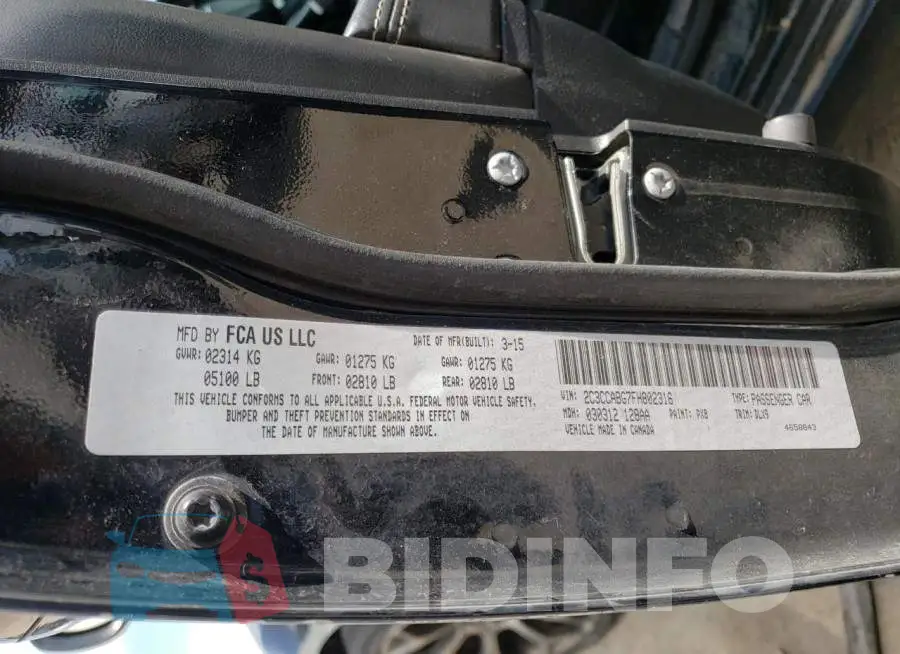 2C3CCABG7FH802316 Photo# 12