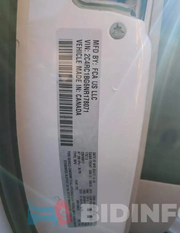 2C4RC1BG6NR178071 Photo# 13