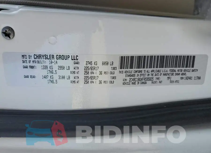 2C4RC1BGXFR595825 Photo# 13