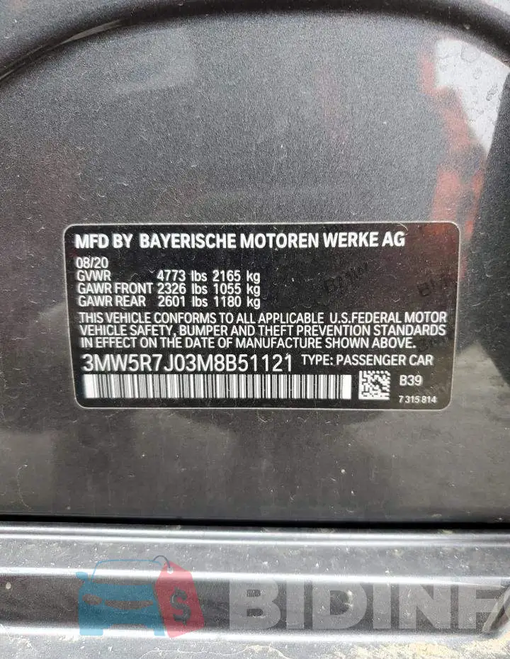 3MW5R7J03M8B51121 Photo# 12