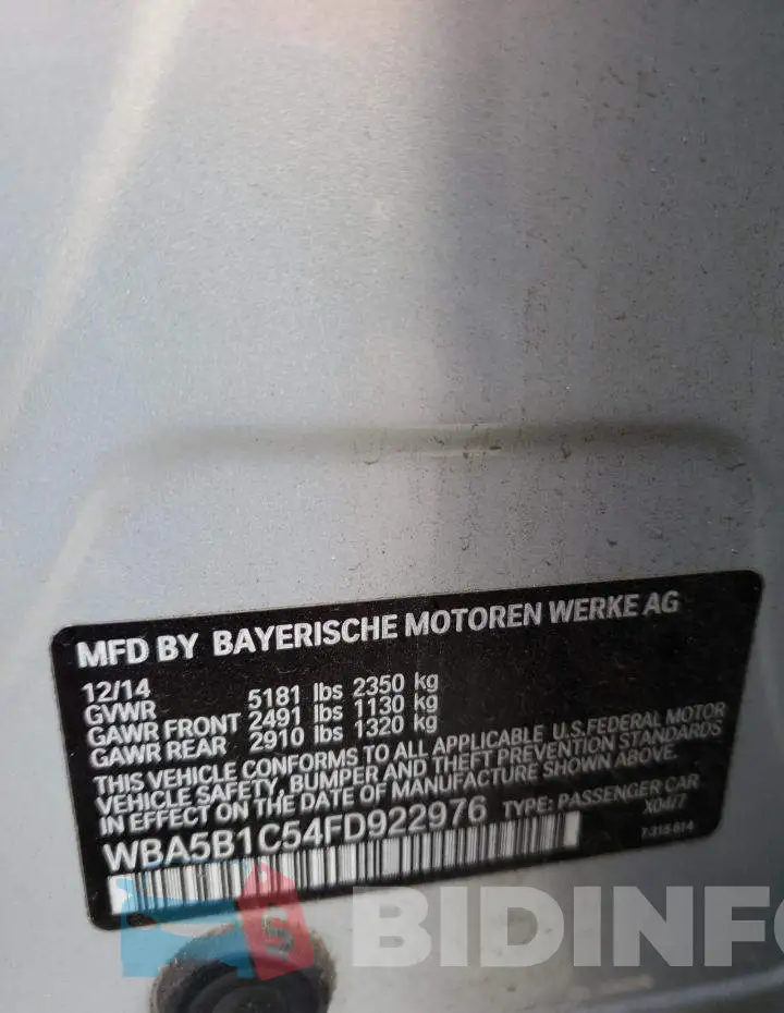 WBA5B1C54FD922976 Photo# 12