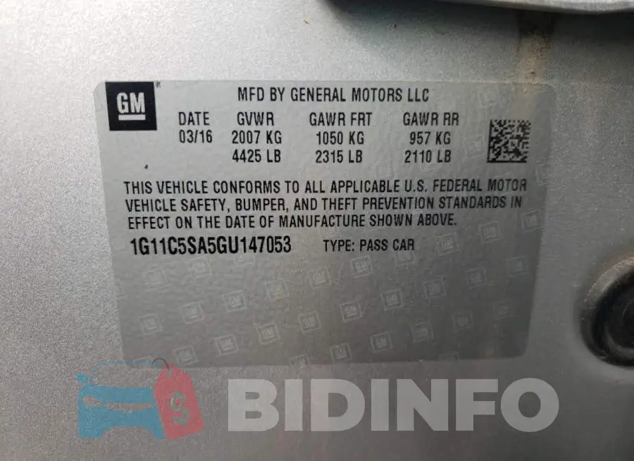 1G11C5SA5GU147053 Photo# 12