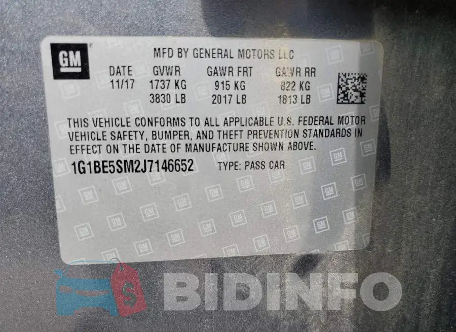 1G1BE5SM2J7146652 Photo# 13