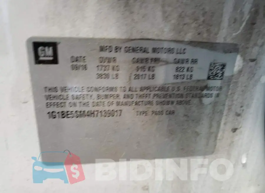 1G1BE5SM4H7139017 Photo# 12