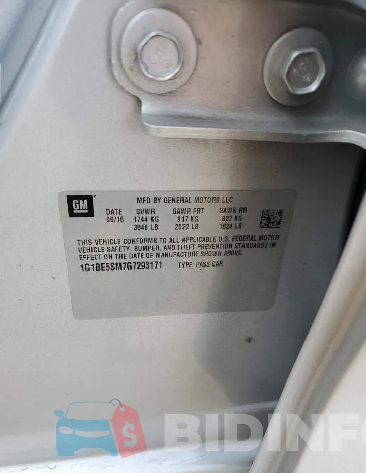 1G1BE5SM7G7293171 Photo# 12