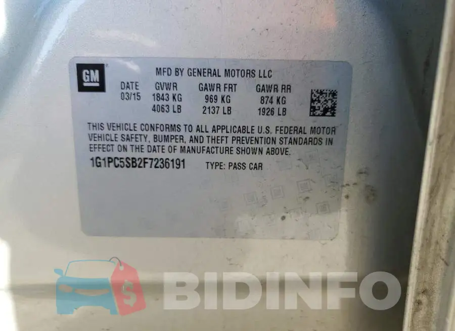 1G1PC5SB2F7236191 Photo# 13
