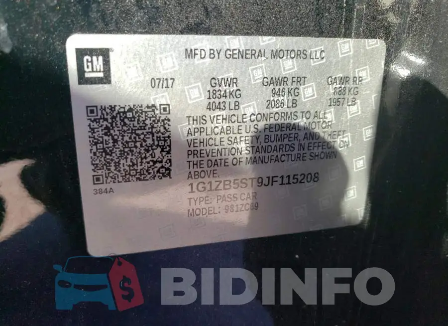 1G1ZB5ST9JF115208 Photo# 13
