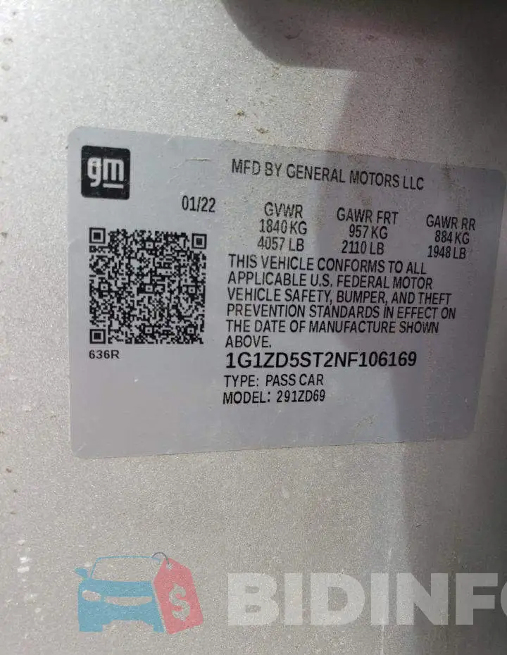 1G1ZD5ST2NF106169 Photo# 12